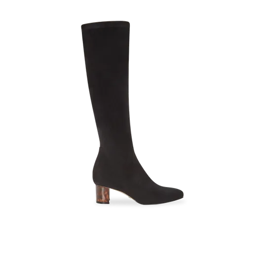 Alexandra 50 in black stretch suede