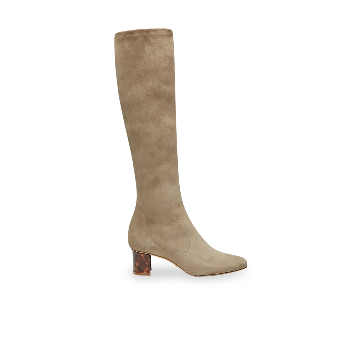Alexandra 50 in taupe stretch suede